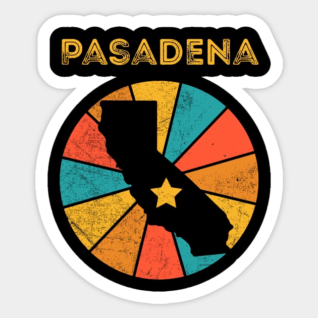 Pasadena California Vintage Distressed Souvenir Sticker by NickDezArts